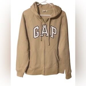 Gap Full Zip Spellout Long Sleeve Hoodie Jacket Women's Large Pockets Soft Comfy